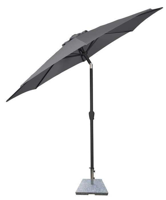Parasoll m/vev & tilt Grå Ø3 m Sunlife